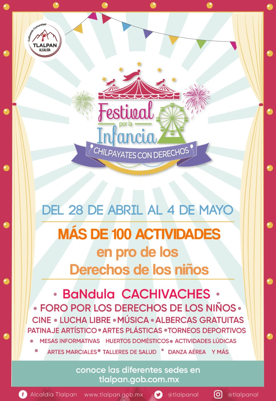 Tlalpan festeja Día del Niño con Festival por la Infancia Itinerante “Chilpayates con Derechos»