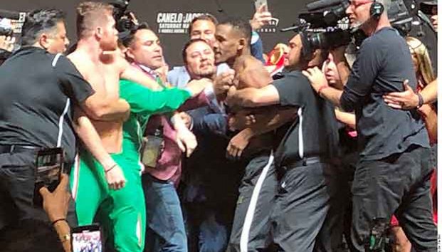 Calientan ‘Canelo’ y Jacobs la pelea