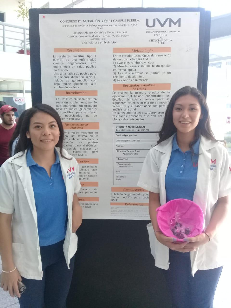 Estudiantes UVM Campus Puebla elaboran Helado de Garambullo para pacientes con Diabetes Mellitus Tipo 1