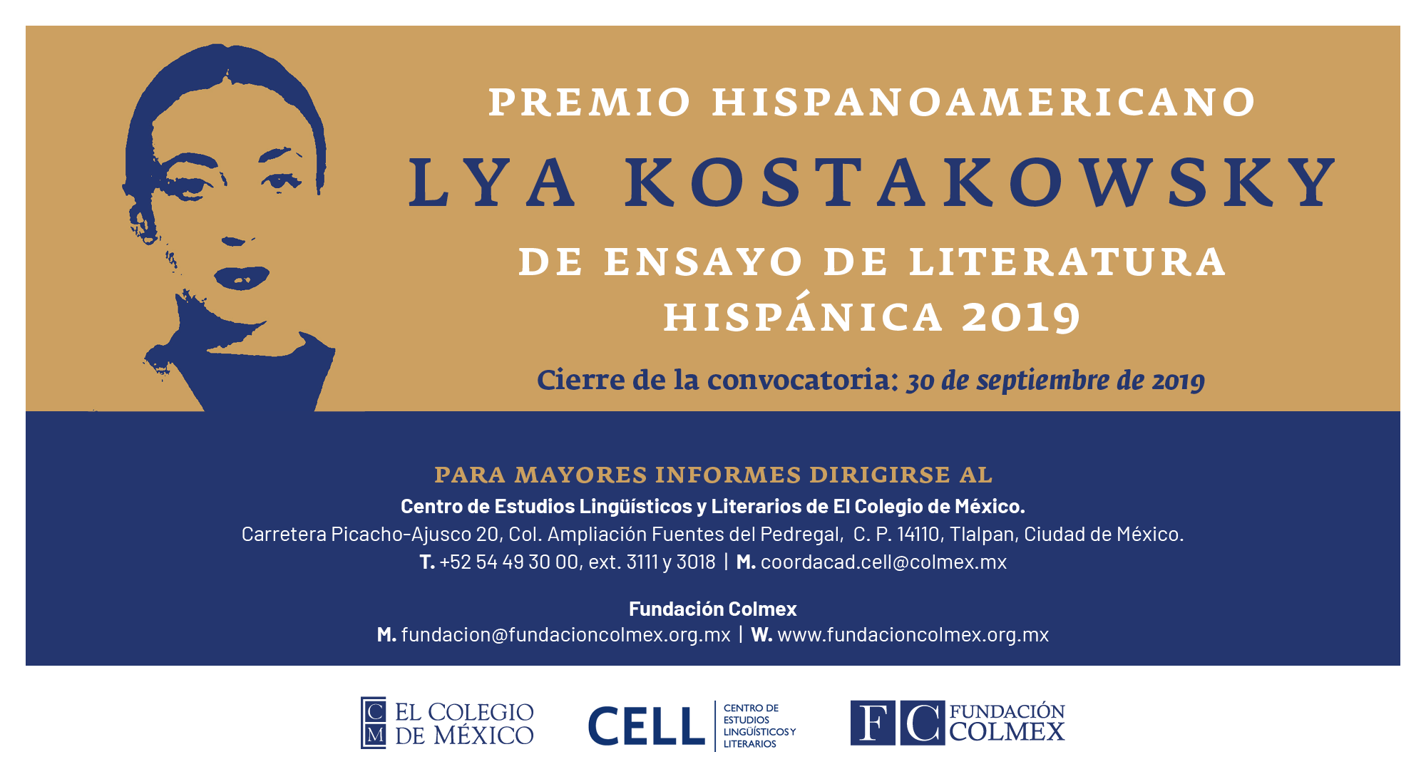 Invita Colegio de México a participar en la convocatoria al Premio de Ensayo de Literatura Hispánica 2019