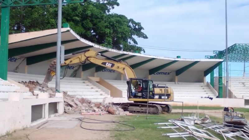 Inicia la remodelación «desde cero» del estadio del equipo de Pío López Obrador