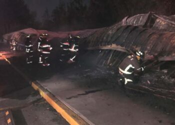 Se incendia instalación de la Guardia Nacional en Iztapalapa