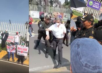 Policía de la CDMX reprime jubilados del IMSS que piden la devolución de los ahorros de cesantía y vejez