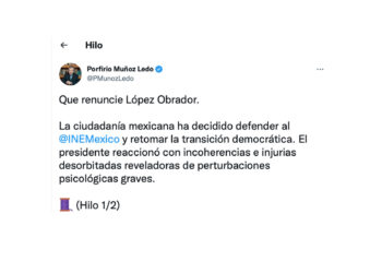 Porfirio Muñoz Ledo pide la renuncia de AMLO