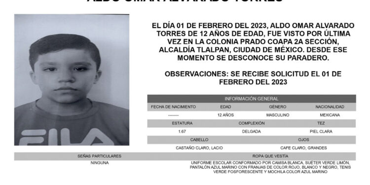 Ayuda al niño Aldo Omar Alvarado para volver a casa