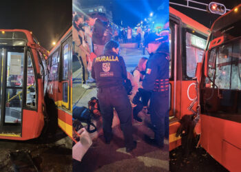 Chocan dos unidades de Metrobús en Reforma; hay 9 heridos