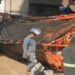 Se cae andamio en obras de la Línea 12 del Metro