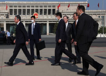 Antony Blinken, secretario de Estado de EE.UU., llega a China