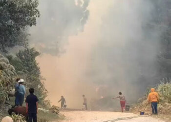 Arrecia incendio forestal en Zacatlán: consume 30 hectáreas y una vida humana