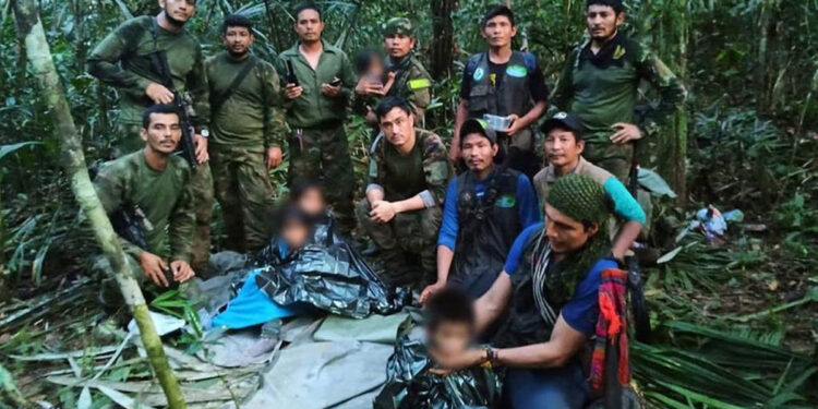 Hallan con vida a los cuatro niños perdidos en la selva Amazónica de Colombia