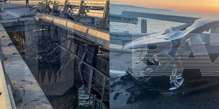 Ucrania ataca el puente de Crimea con drones acuáticos que portaban explosivos