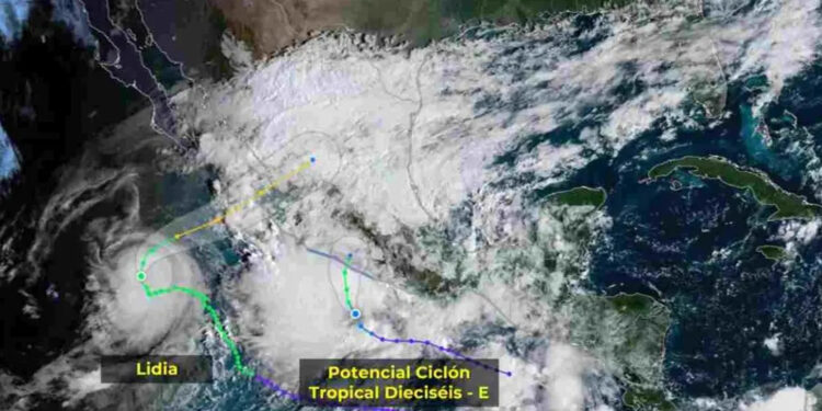 Alertan impacto de dos ciclones tropicales sobre México