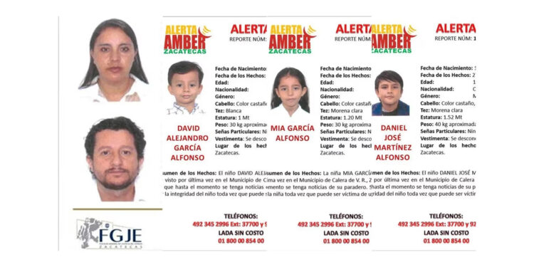 Desaparece una familia colombiana en Zacatecas
