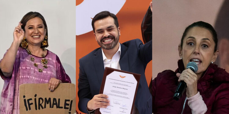 Cierran Sheinbaum, Gálvez y Máynez precampañas
